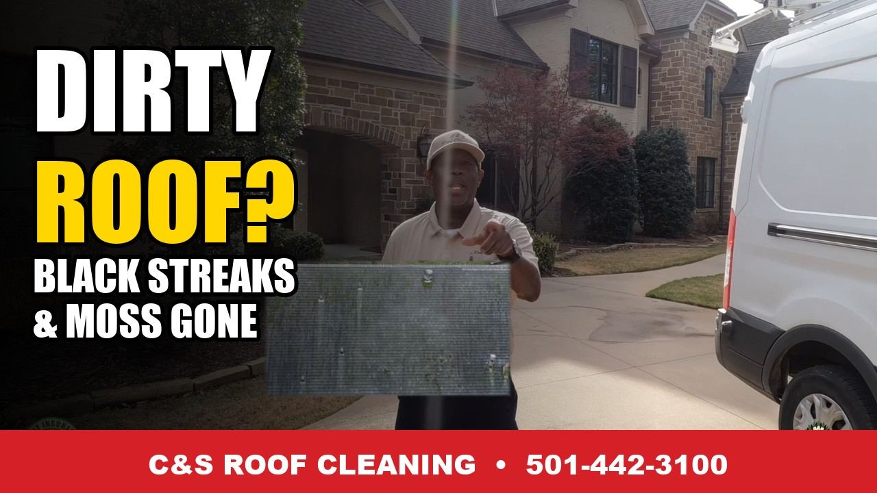 Video: Dirty Roof? Black Streaks and Moss Removed - C & S Roof Cleaning, Little Rock AR
